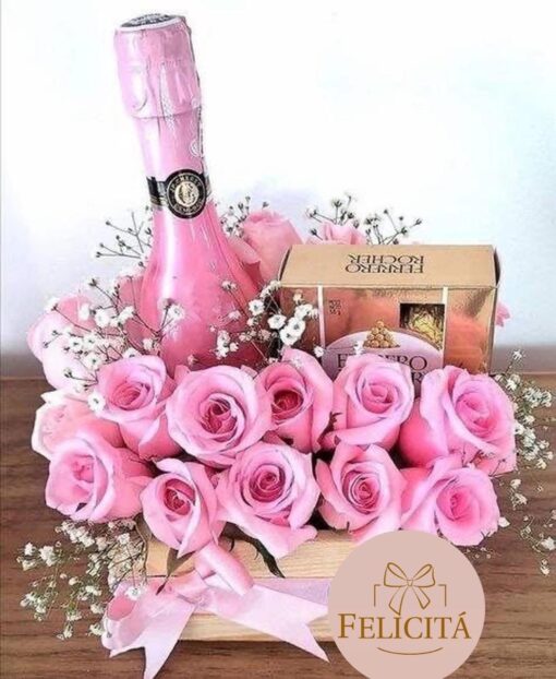 Rosas, Chocolate y Bebida